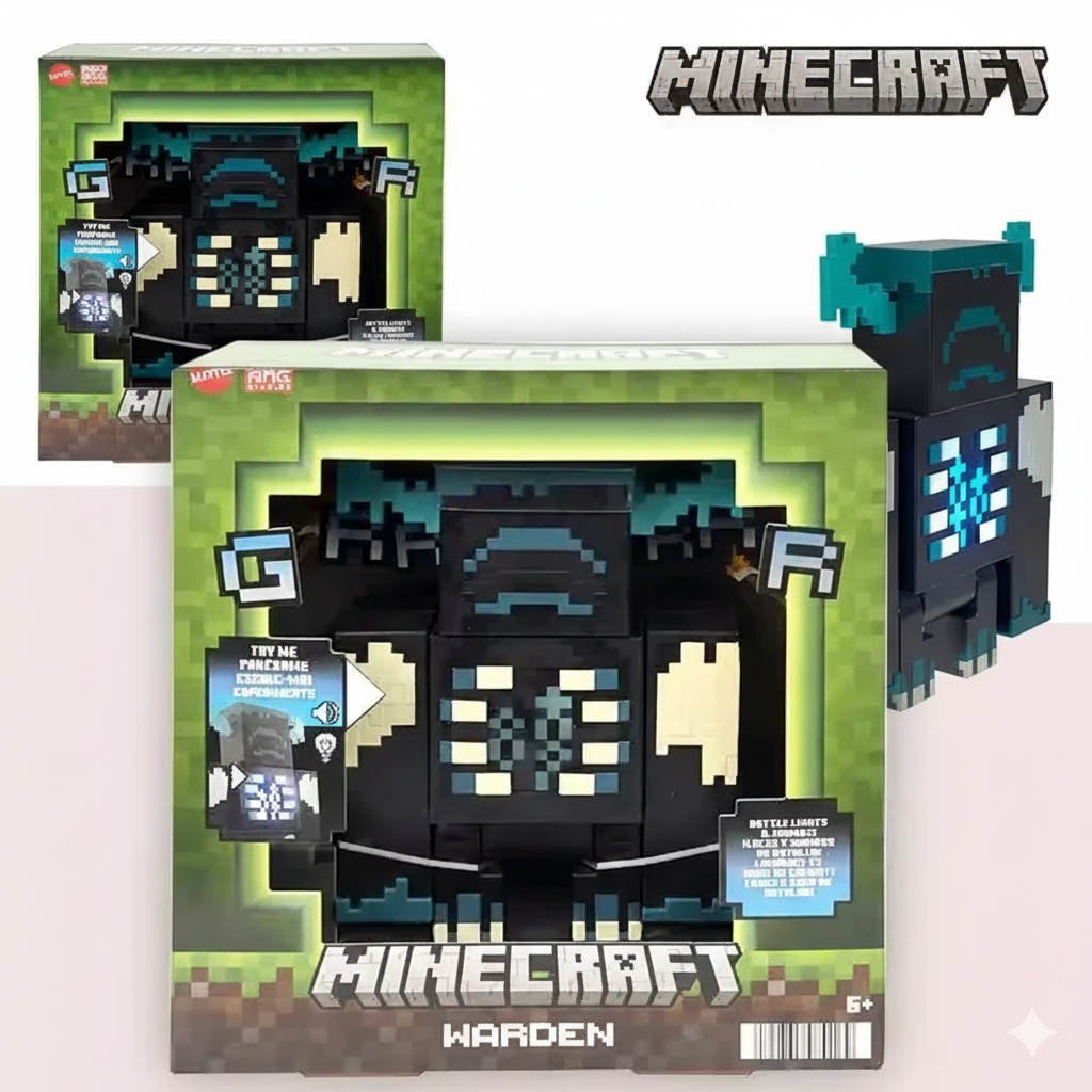 Minecraft Light Sound Guardian Warden Action Figure