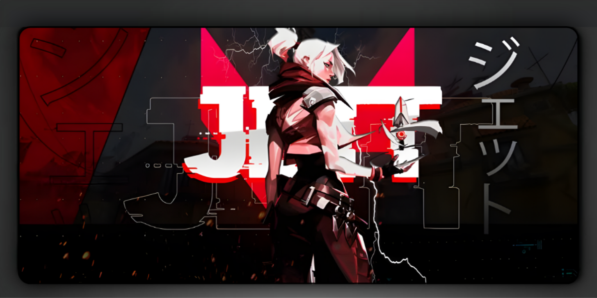 Valorant Jett Deskmat — character:jett wall art for gaming room