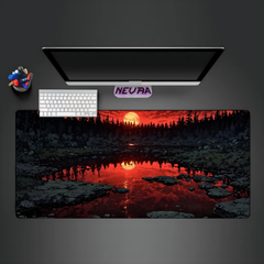 Forest Red Deskmat — deskmat india wall art for gaming room