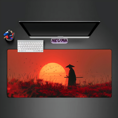 Samurai Red Deskmat — deskmat india wall art for gaming room
