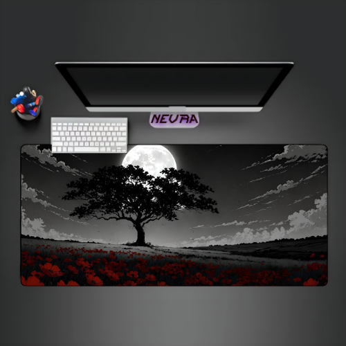 Night Red Deskmat — deskmat india wall art for gaming room