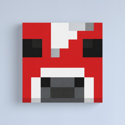 Minecraft Mushroom Cow Canvas — canvas poster wall art for gaming room