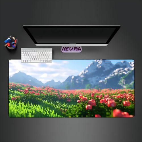 Minecraft Flower Field Deskmat — deskmat india wall art for gaming room
