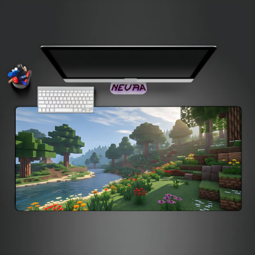Soothing Minecraft Deskmat — deskmat india wall art for gaming room