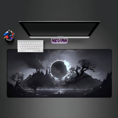 White Moon Deskmat — deskmat india wall art for gaming room