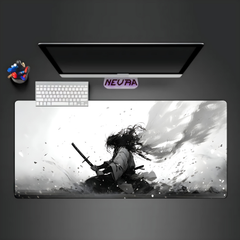 White Samurai Deskmat — deskmat india wall art for gaming room
