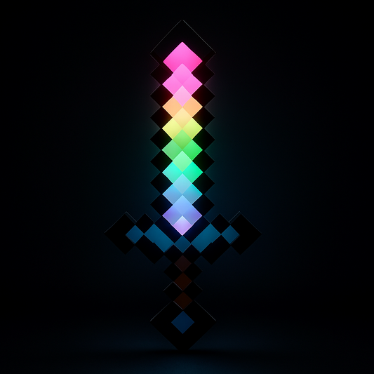 Minecraft sword night light decoration colour changer sword game peripheral gift model table lamp gift for children