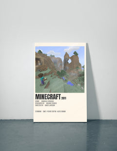Minecraft Origin Metal Poster — aluminium poster wall art for gaming room