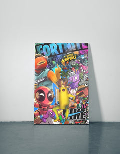 Fortnite Metal Poster — aluminium poster wall art for gaming room