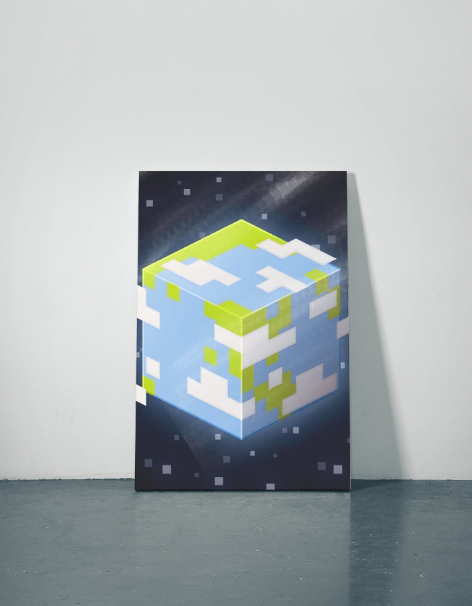 Minecraft Earth Metal Poster — aluminium poster wall art for gaming room