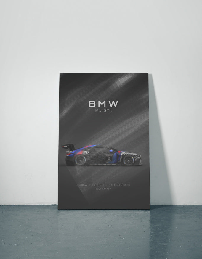 BMW Metal Poster — aluminium poster wall art for gaming room