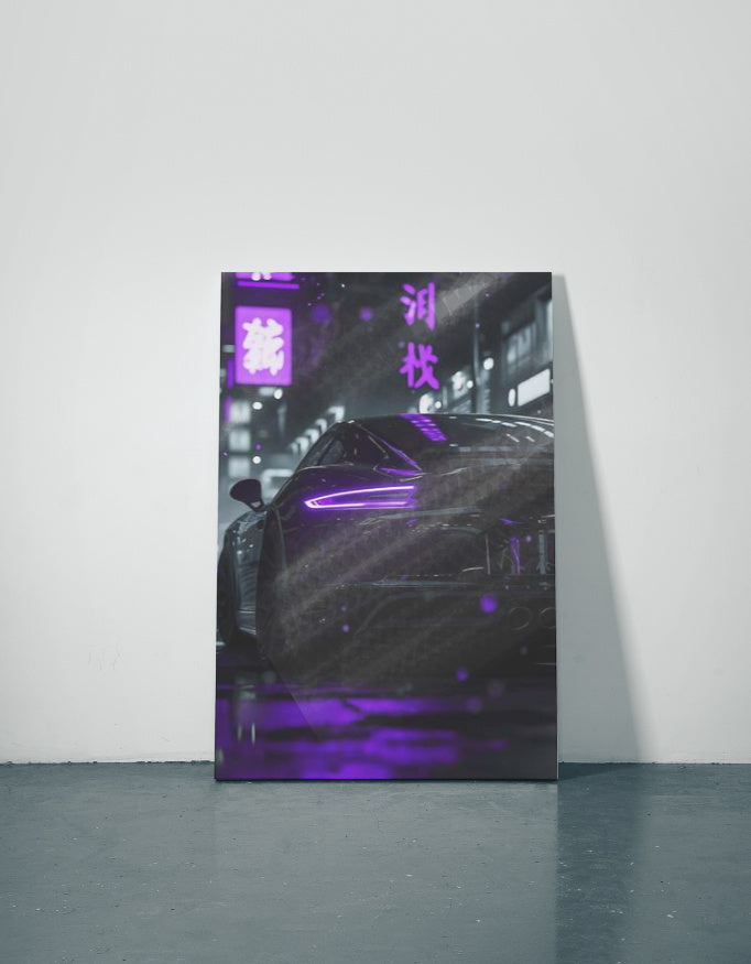 Street Car Metal Poster Vol. 21 — aluminium poster wall art for gaming room