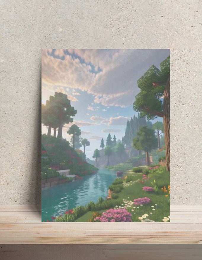Minecraft Happy Ghast Metal Poster — aluminium poster wall art for gaming room