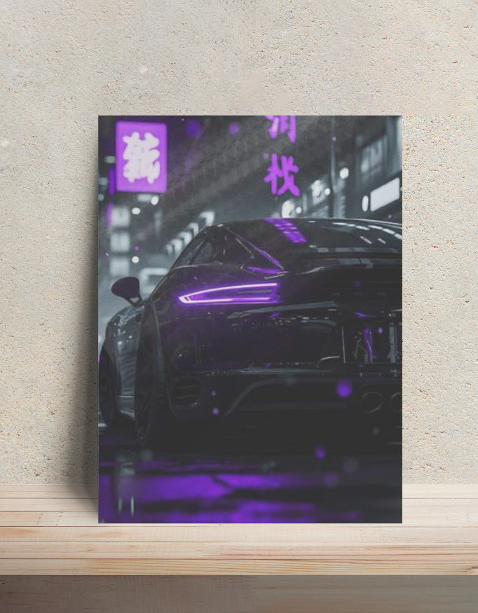 Street Car Metal Poster Vol. 21 — aluminium poster wall art for gaming room