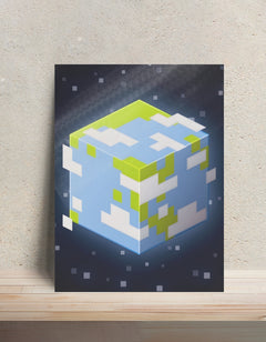 Minecraft Earth Metal Poster — aluminium poster wall art for gaming room