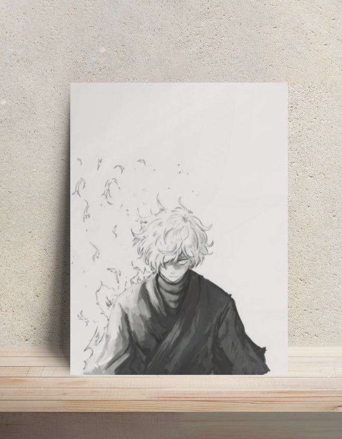 White Metal Poster — aluminium poster wall art for gaming room