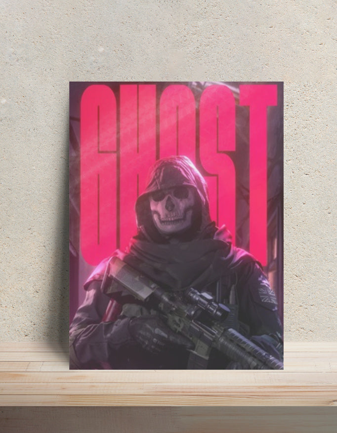 Call of Duty Ghost Metal Poster — aluminium poster wall art for gaming room
