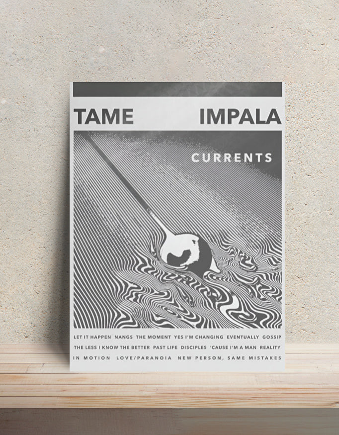 Tame Impala Metal Poster — aluminium poster wall art for gaming room