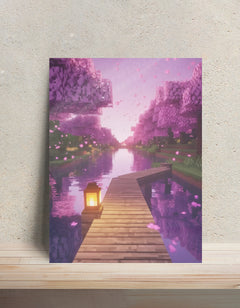 Minecraft Shore Metal Poster — aluminium poster wall art for gaming room