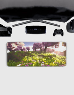 Minecraft Cherry Biome Deskmat — deskmat india wall art for gaming room