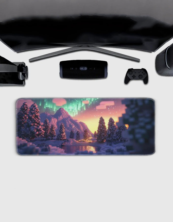 Minecraft Aurora Deskmat — deskmat india wall art for gaming room