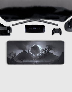 White Moon Deskmat — deskmat india wall art for gaming room