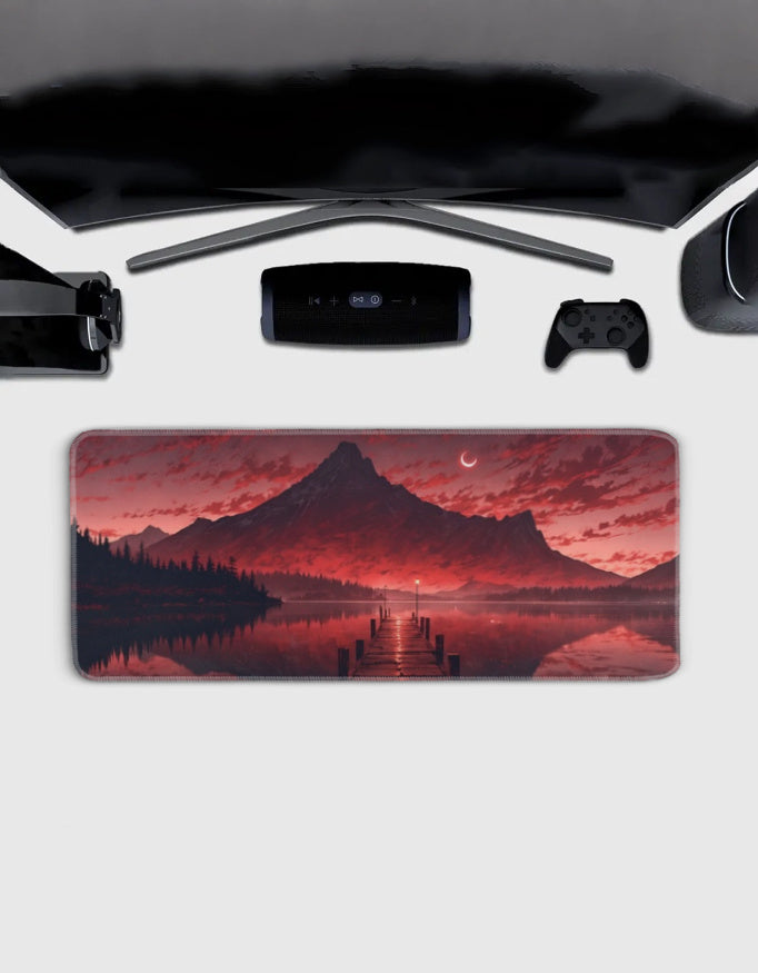 Night Red Deskmat — deskmat india wall art for gaming room
