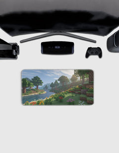 Soothing Minecraft Deskmat — deskmat india wall art for gaming room