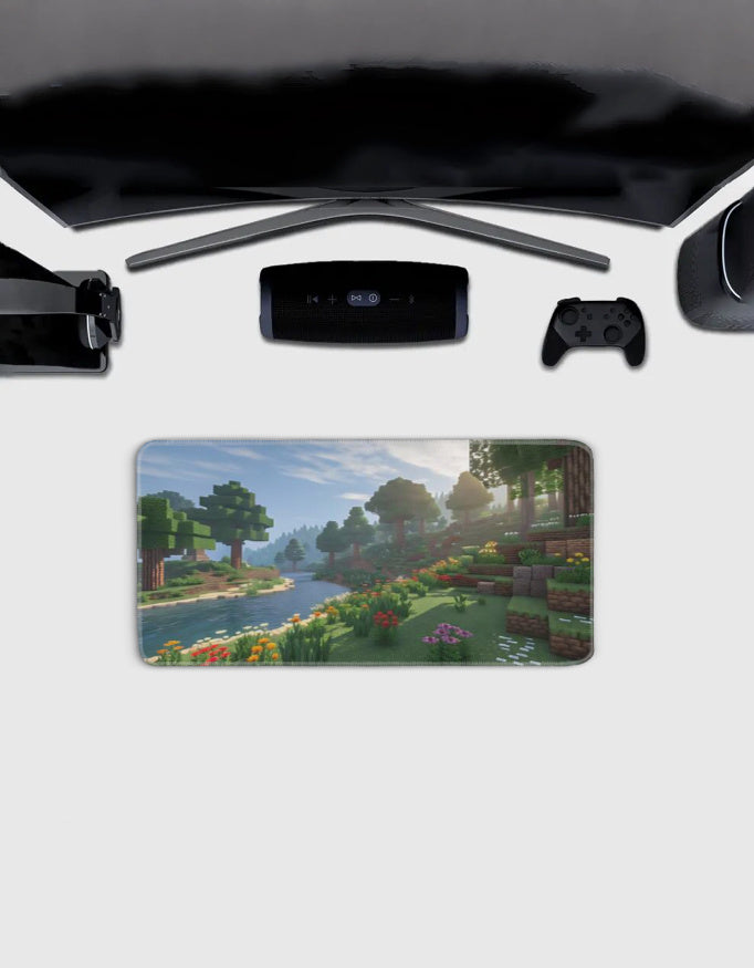 Soothing Minecraft Deskmat — deskmat india wall art for gaming room