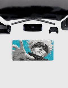 Gojo Deskmat — character:gojo wall art for gaming room