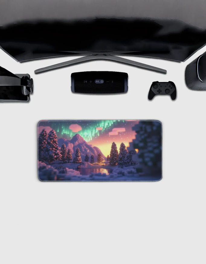 Minecraft Aurora Deskmat — deskmat india wall art for gaming room