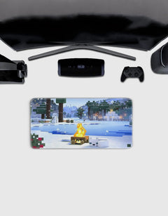 Minecraft Snow Fox Deskmat — deskmat india wall art for gaming room