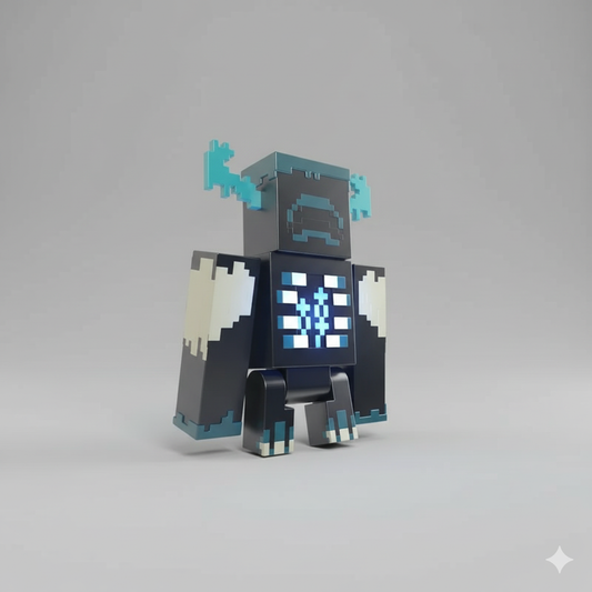 Minecraft Light Sound Guardian Warden Action Figure