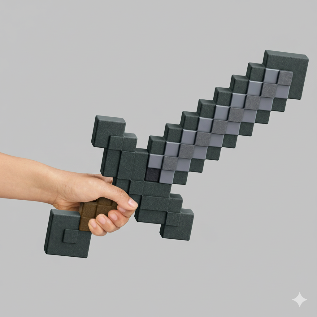 Minecraft Gold Pickaxe Iron Sword Role-Play