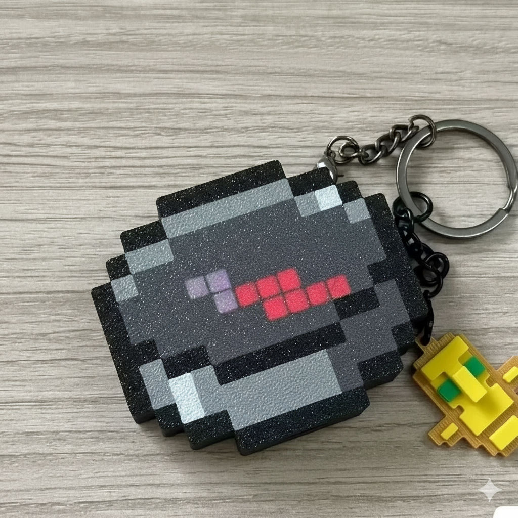New Minecraft Compass Pixel Wind Peripheral design trinket Magnetic MC Real-World Use Movable Keychain Pendant myworld Gift