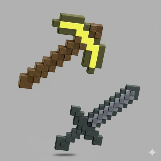 Minecraft Gold Pickaxe Iron Sword Role-Play