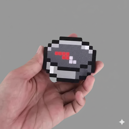 New Minecraft Compass Pixel Wind Peripheral design trinket Magnetic MC Real-World Use Movable Keychain Pendant myworld Gift