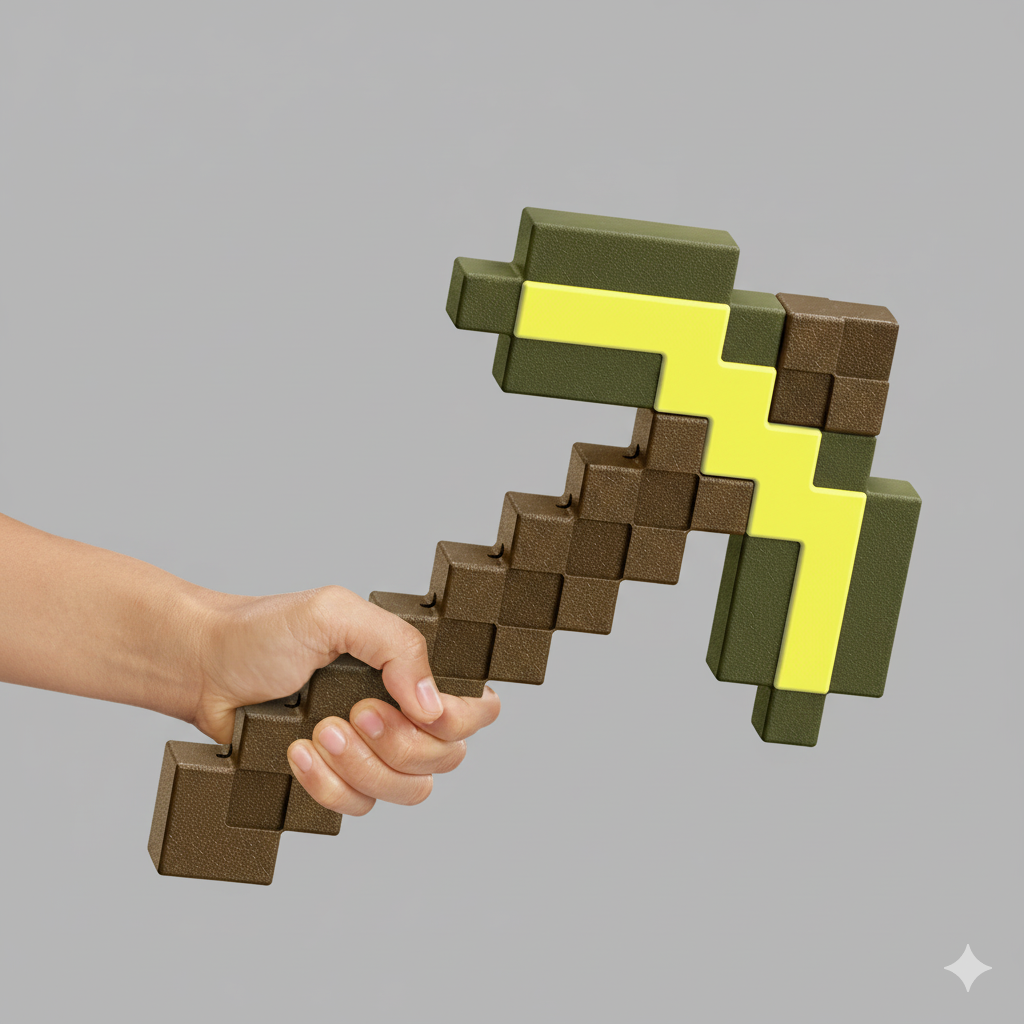 Minecraft Gold Pickaxe Iron Sword Role-Play