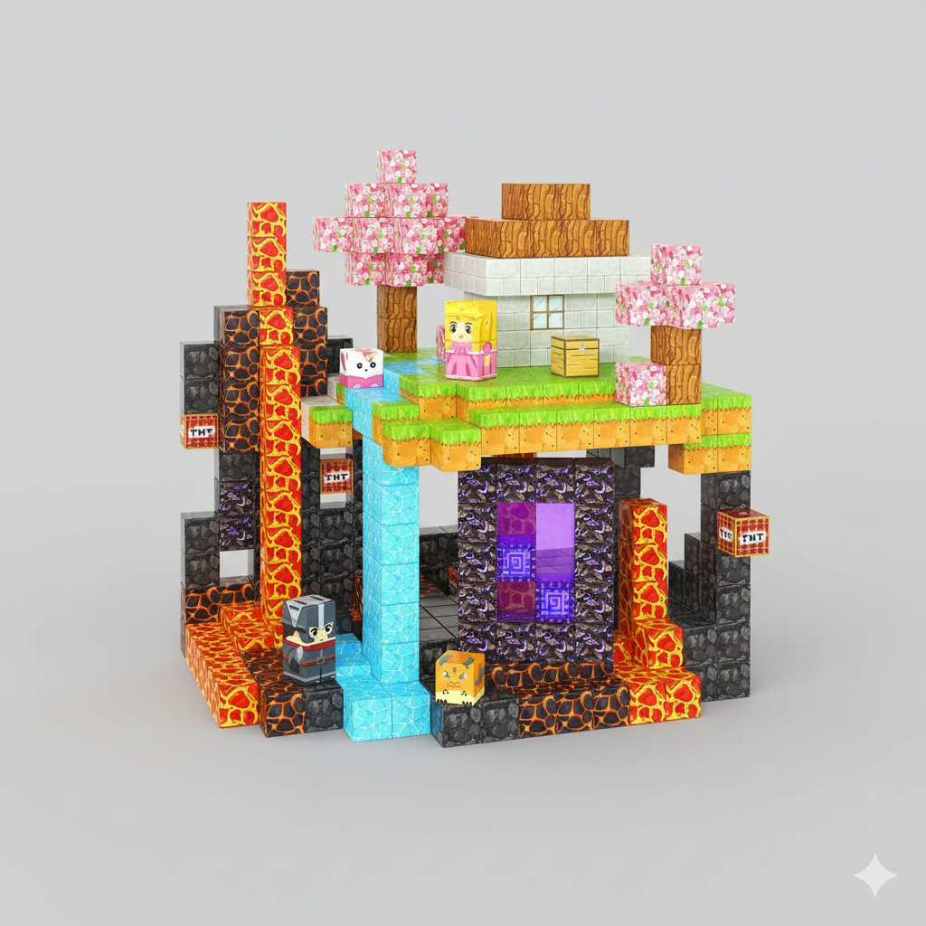 Creative Street View Magnetic Building Block Bricks Famous Scene Architectural Kit Diy Model Kids Tech Toy For Kid Gift