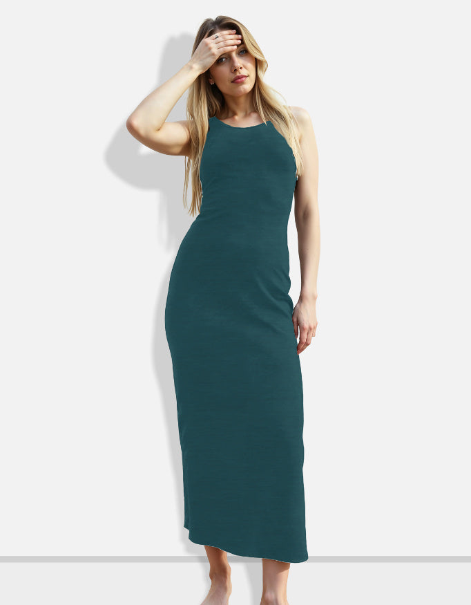 petrol AOP Bodycon Dress
