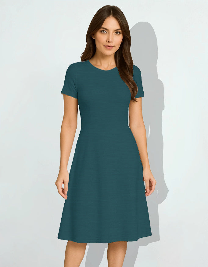 petrol AOP A line Dress
