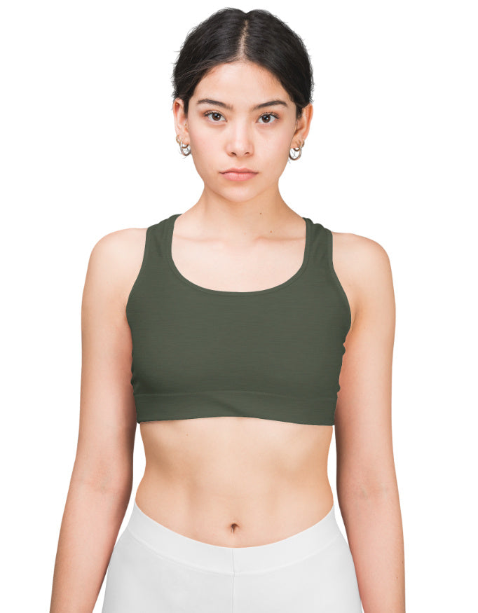 olivdrab Aop Sports Bra