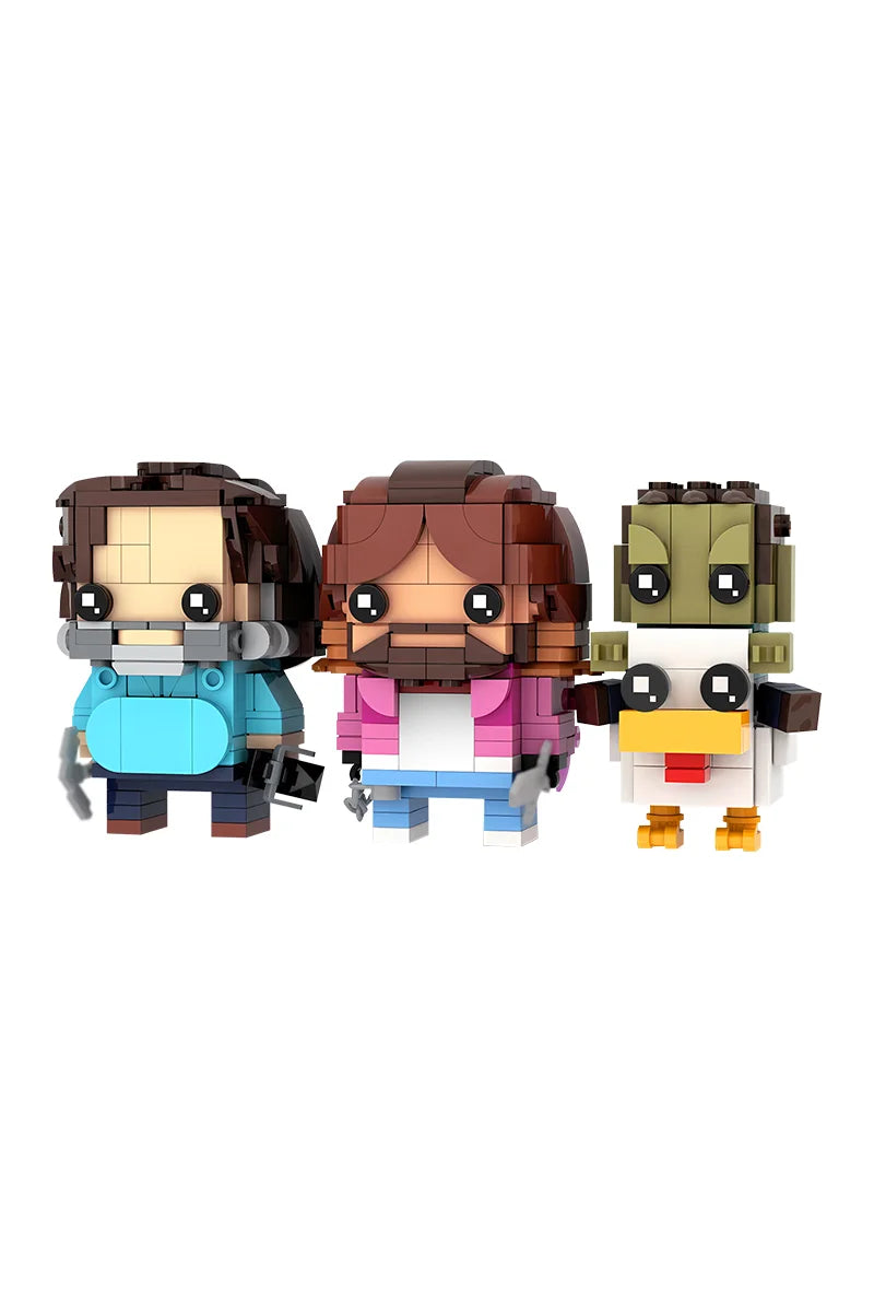 My World Building Blocks Sets Interactive Game Attack Chicken Jockey Cute Animal Steve's Lava Chicken Bricks Toy Gift