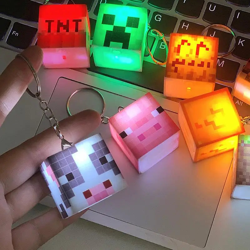 Surrounding Torch LED Light USB Rechargeable Mini Torch Keychain Backpack Pendant Children Gifts LED Night Light