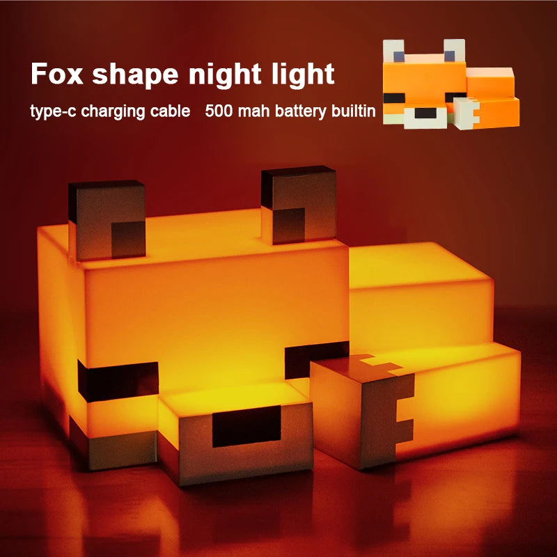 Cute Fox Night Light Soft Orange Glow