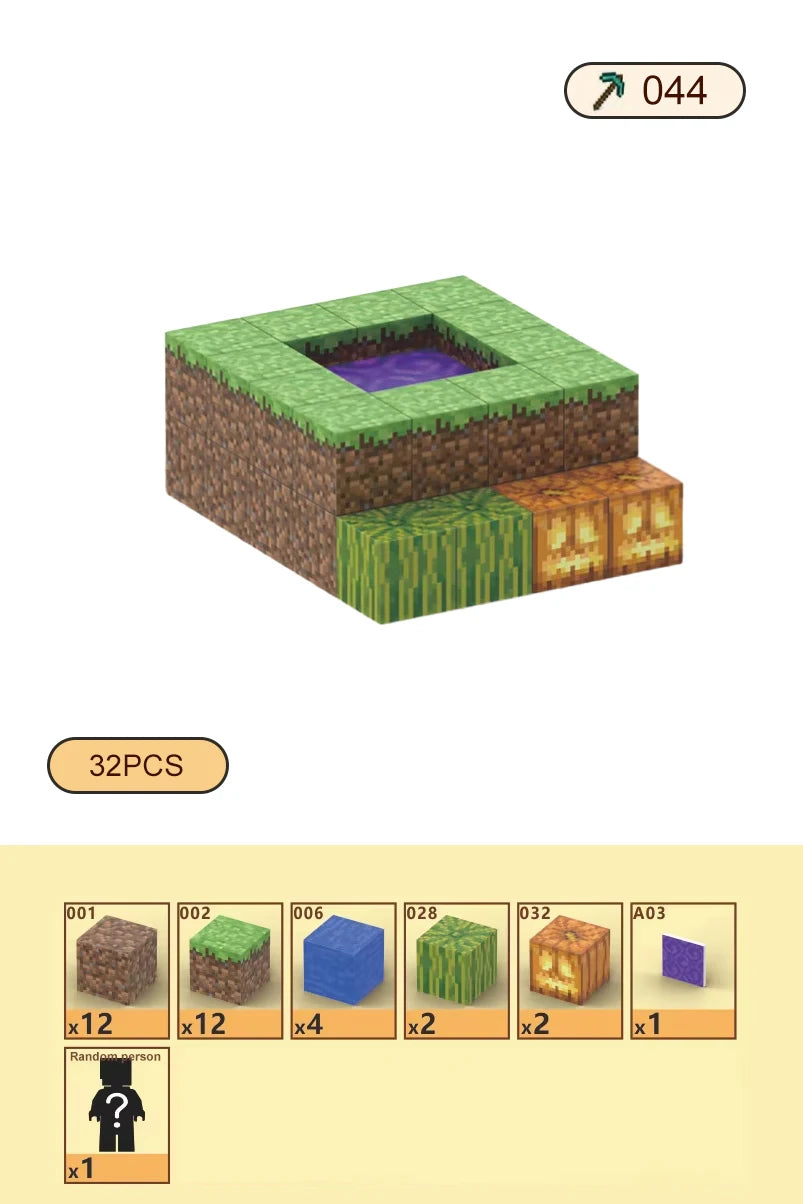 Magnetic Blocks-Build Scene Architectural Set