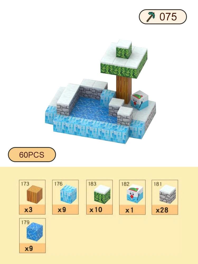 Magnetic Blocks-Build Scene Architectural Set