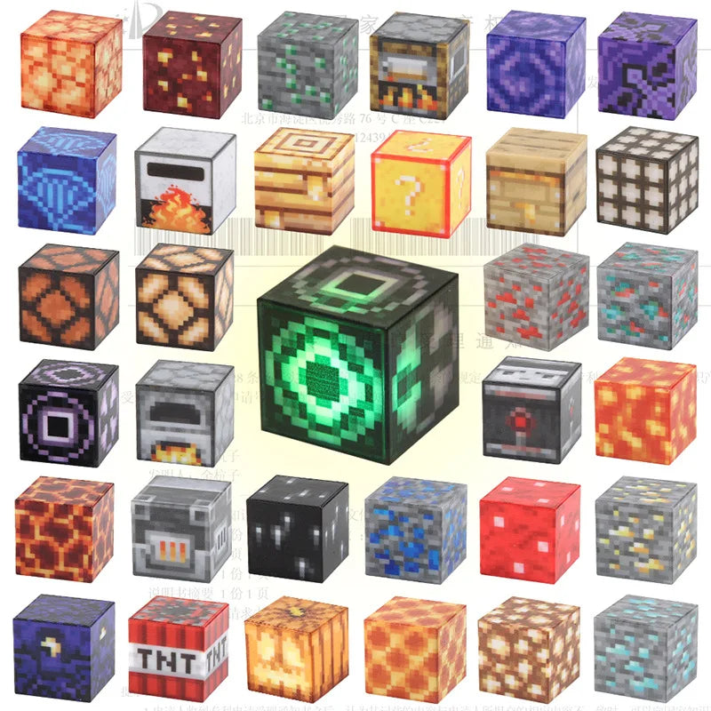 Light Magnetic Building Blocks Mine World Cube Magnet World Set
