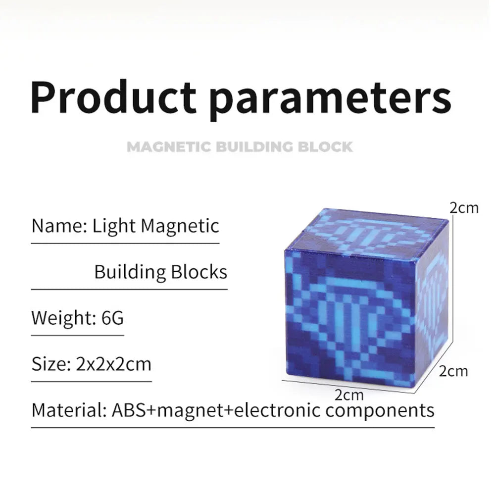Light Magnetic Building Blocks Mine World Cube Magnet World Set