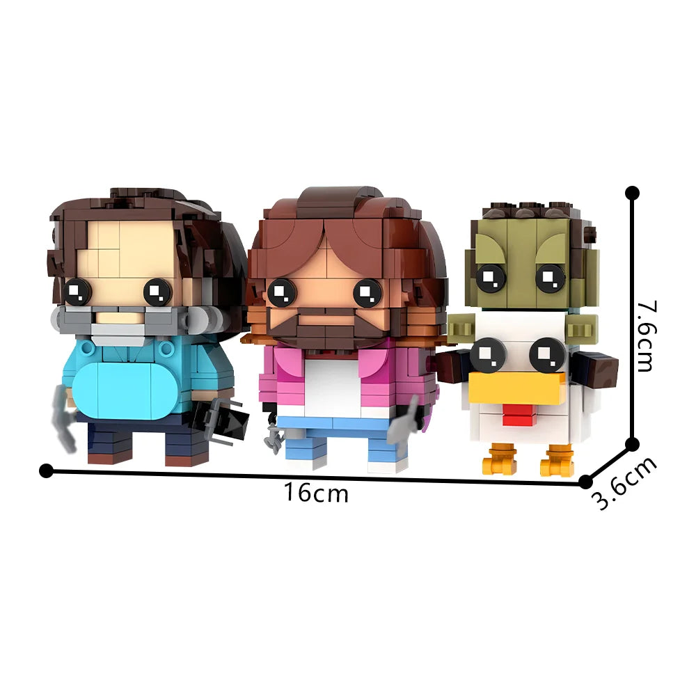 My World Building Blocks Sets Interactive Game Attack Chicken Jockey Cute Animal Steve's Lava Chicken Bricks Toy Gift